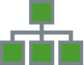 green hierarchy icon