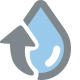 water drop with arrow icon