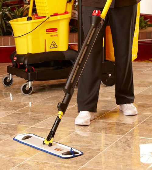 Pulse Mop cleaning lobby floor