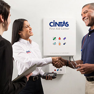 Cintas Employee Greeting Clients