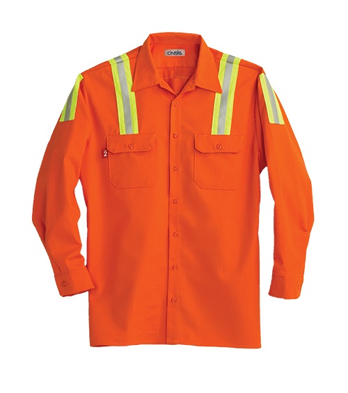 ORANGE E VIS FR WORKSHIRT