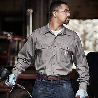 US Men Work Shirt Color Block Motor Mechanic Uniform Industrial Workwear  Uniform
